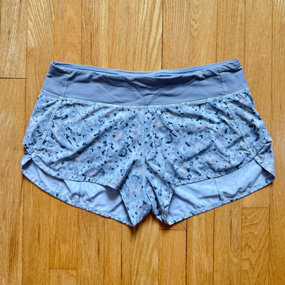 Lululemon Speed Up 3” Shorts Petite Fleur Silver Spoon/Ambient Grey
